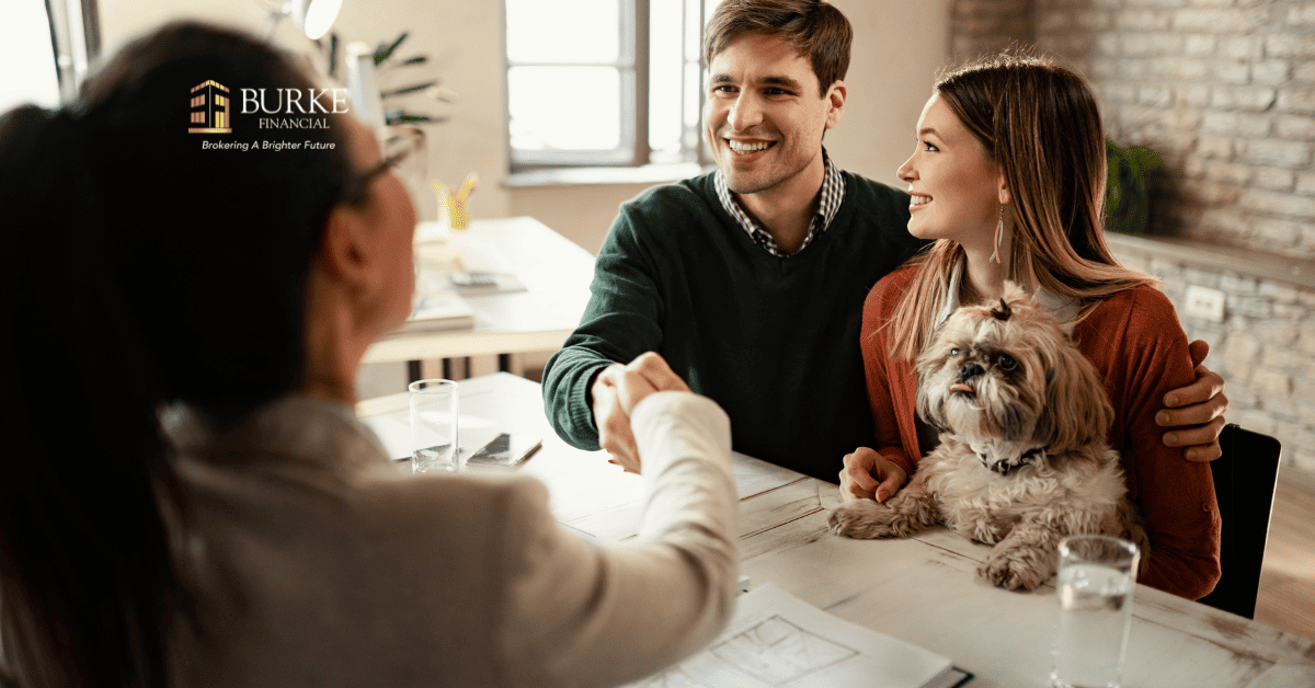 Mortgage broker discussing refinance options