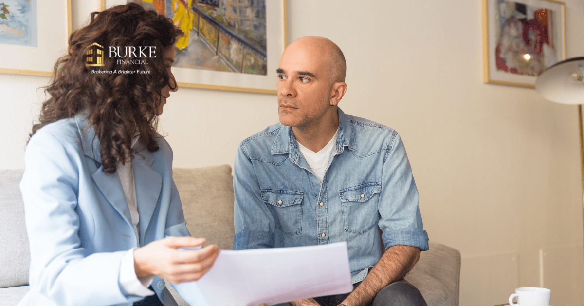Couple reviewing credit report