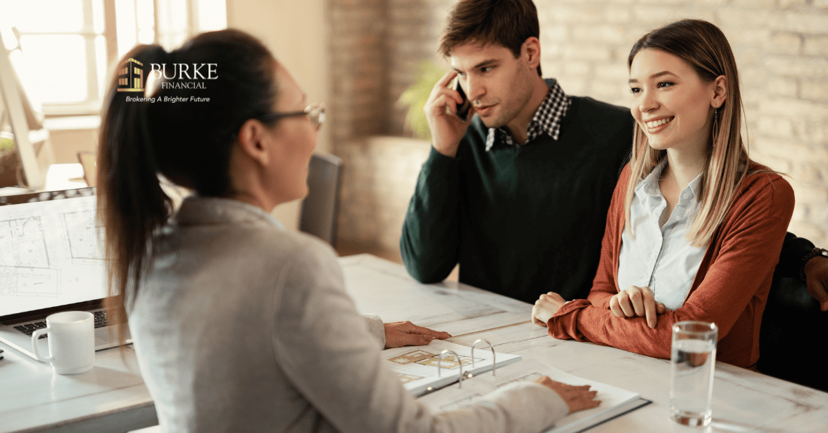 Mortgage broker advising homeowner