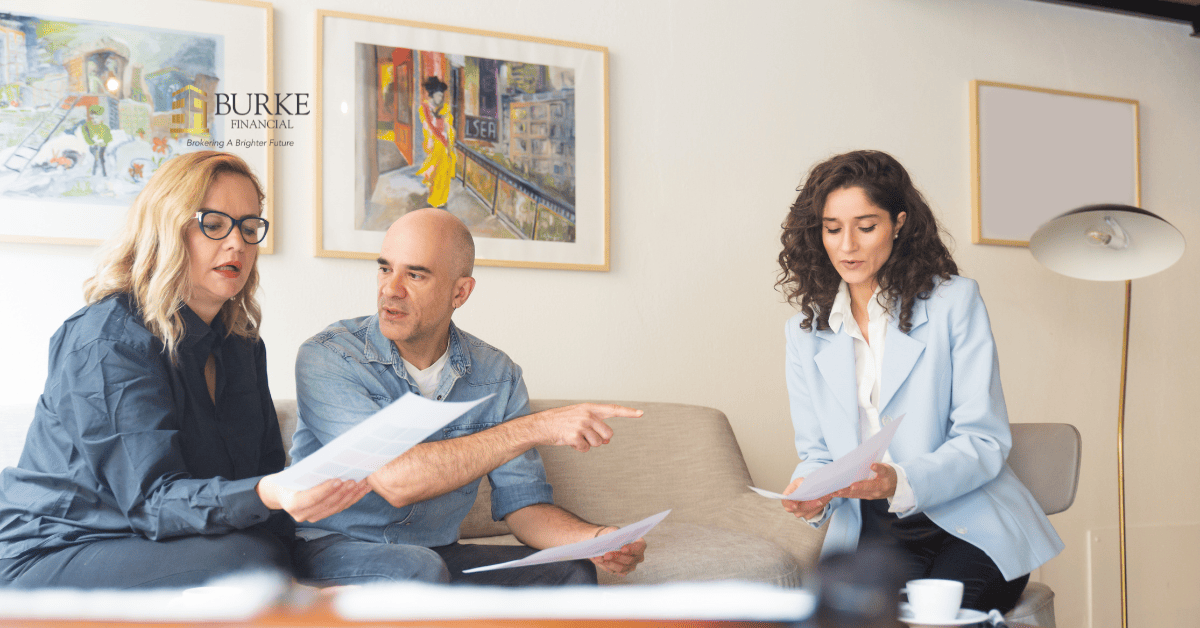 Mortgage broker showing approval options