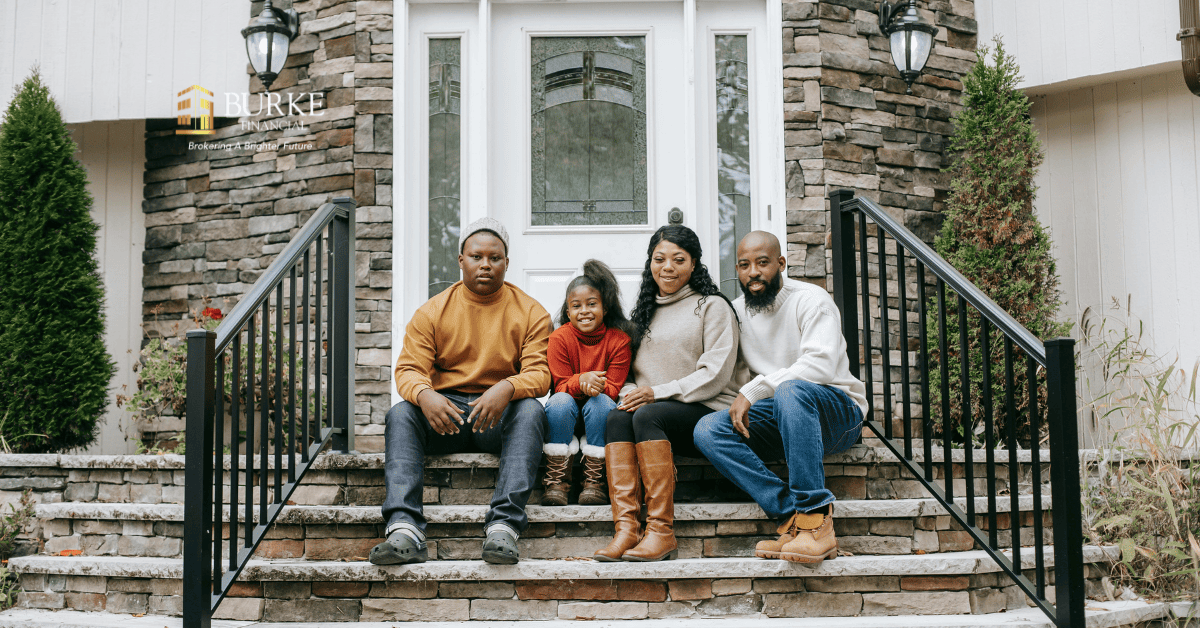 Family celebrating after stopping power of sale