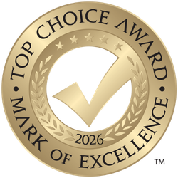 Top Choice Award Mark of Excellence 2026 badge